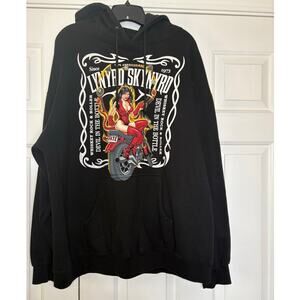 Lynyrd Skynyrd Motorcycle Devil XL Black Long Sleeve Pullover Hoodie Sweatshirt